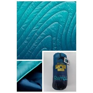 RUMPL The Original Puffy Blanket Ocean Fade Blue 1-Person 52"x75" Shark Week NWT